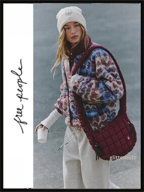 Free People Quilted Carryall Mini Sling Bag - Baby Quilted Carryall Mahogany